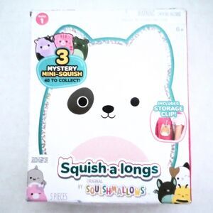 NEW Squish-A-Long by Squishmallows Storage Clip Case w/3 Mini-Squish Mystery